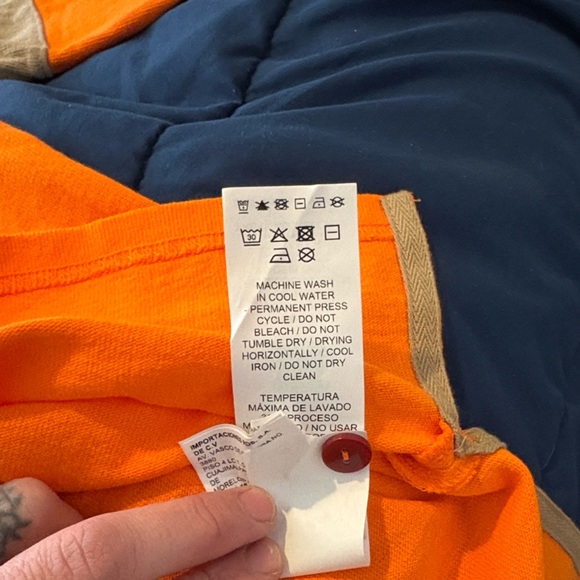 PUMA Freedom Rugby Vibrant Orange Tan White Burgundy Relaxed Fit Shirt $95 NWT M - Picture 14 of 14